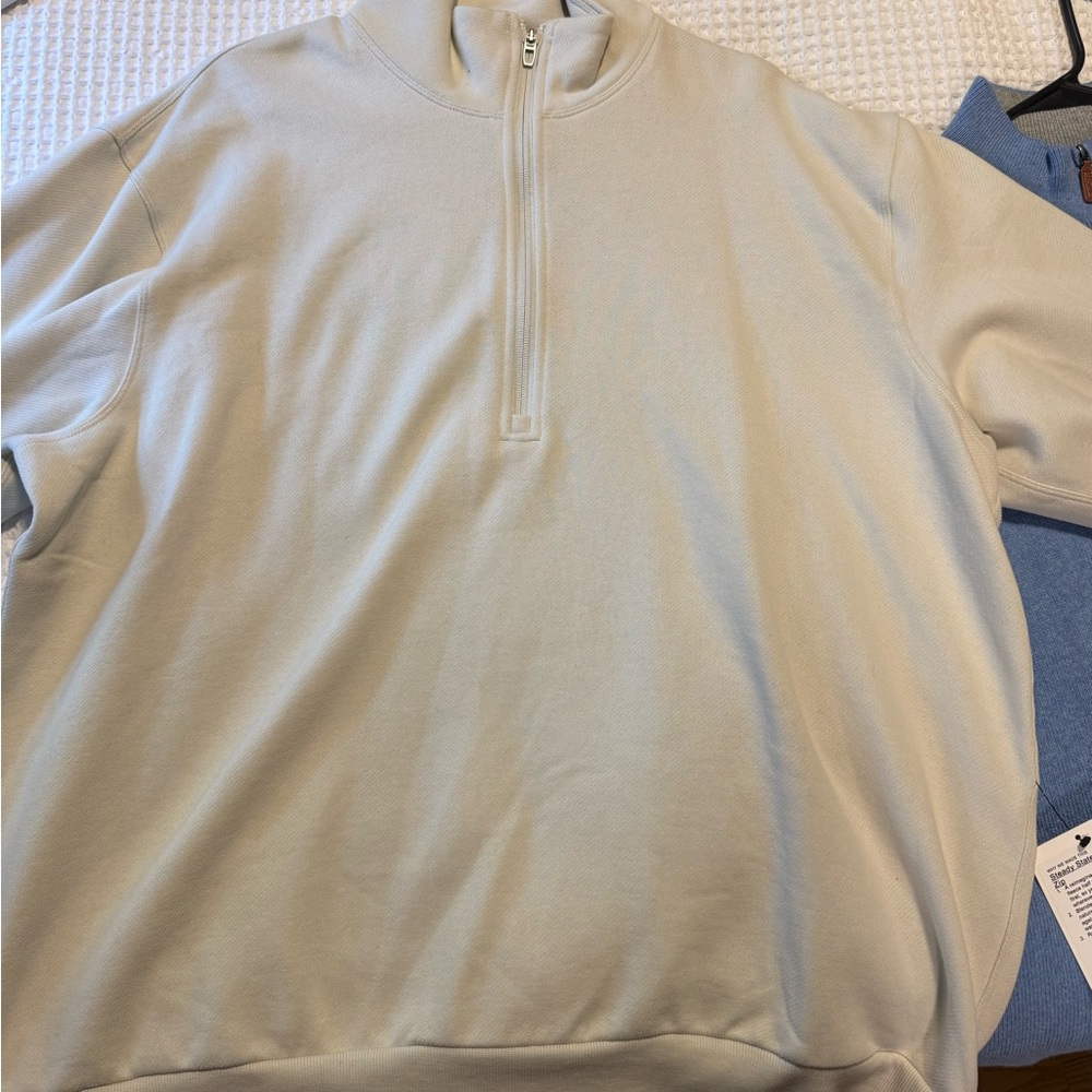 lululemon athletica Men's Light Gray Zip-Up Sweater